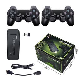 Consola de videojuegos de stock m8 de EE. UU. 64g 2.4g Double Wireless Stick 4K 10000+ Juegos Controlador de juego retro