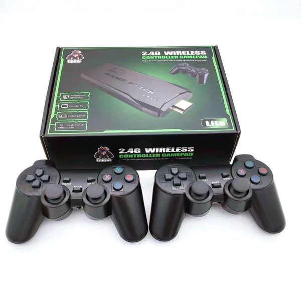 Consola de videojuegos M8 64G 24G Double Wireless Stick 4K 10000 Juegos Controlador de juego retro FDJDG LQHHU