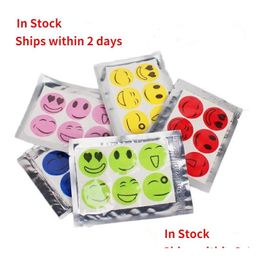 US Stock Mosquito Es 55 pcs Un ensemble Anti-autocollant Citronnelle Répulsif Tueur Souriant Visage Fy8091 Drop Livraison Dhbgh