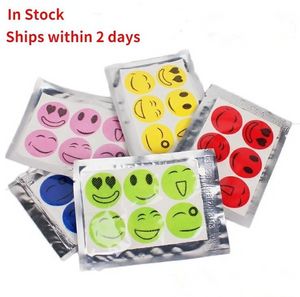 US Stock Mosquito Patches 55 PCS Een vaste anti -mug sticker Patch Citronella Mosquito Repellent Killer Smiling Face FY8091 SSCK