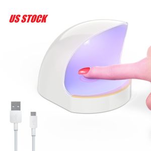 STOCK de EE. UU. Lámpara de uñas UV para uñas de gel Iluminación novedosa Secador de uñas con sincronización inteligente 60S Mini geles de 16 W Lámparas LED con kit de uñas de poligel USB Herramientas de arte portátiles UV