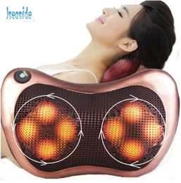 STOCK US! Masseur de cou Voiture Massage à domicile Cou Dos Taille Corps Électrique Multifonctionnel Massage Oreiller CoussinNeck Massage FY0029