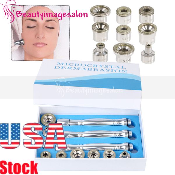 Vente chaude US Stock Nouveau Remplacement 9 Pointes De Diamant Baguettes Diamant Microdermabrasion Machine Accessoires Fonction De Réparation Minimalement Invasive