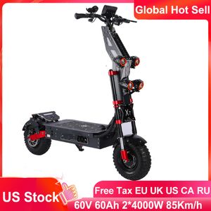 US Stock OBATER X7 14 pouces scooter 60V 60Ah double moteur 8000W vitesse maximale 85 km/h adultes puissants Scooter électrique absorption des chocs hydrauliques