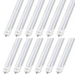 US Stock T8 LED -buis Licht 8ft One Row Single Pin Fa8 Fluorescentielampen 45W Koud Wit Transparant Cover Shop Office Garage Verlichting