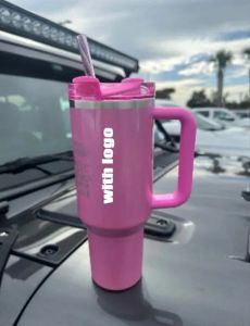 US STOCK THE QUENCHER H2.0 Cosmo Pink Parade TUMBLER 40 OZ 4 UUR WARM 7 UUR KOUD 20 UUR IJSbekers 304 slok wijnmokken Valentijnsdag Cadeau X Kopie Roze Winter Flamingo DHL Schepen