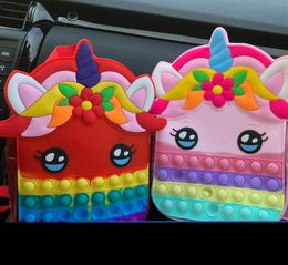 UPS nueva mochila de unicornio para matar ratas, juguete de descompresión, mochila pionera, mochila de rompecabezas para niños