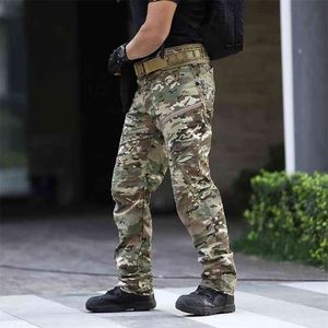 US SWAT Multicam negro táctico Cargo pantalones hombres impermeable Casual militar ejército combate trabajo hombre general pantalones de chándal 210715