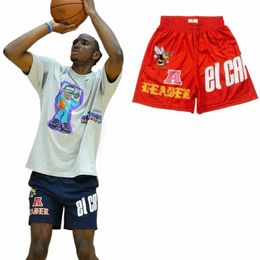 US TREND Shorts Summer Gym Mens Fitn Sports Shorts de basket-ball décontractés Running Mesh Pantalon Srow Beach Quarter Pantal
