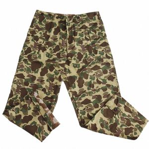 US Pantalons de camouflage du Pacifique double face Chasse au canard Rétro WW2 Armée américaine HBT Tissu Uniforme militaire de haute qualité A6Gu #