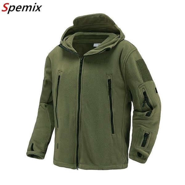 US UK Military Fleece Tactical Jacket Hommes Thermique Chaud Manteau À Capuche À L'extérieur Pro Militaire Softshell Randonnée Survêtement Armée Vestes 201114