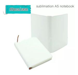 US Warehosue Cuaderno de sublimación en blanco A5 Sublimación Cubierta de cuero PU Cuaderno de superficie suave Impresión de transferencia en caliente Consumibles en blanco DIY