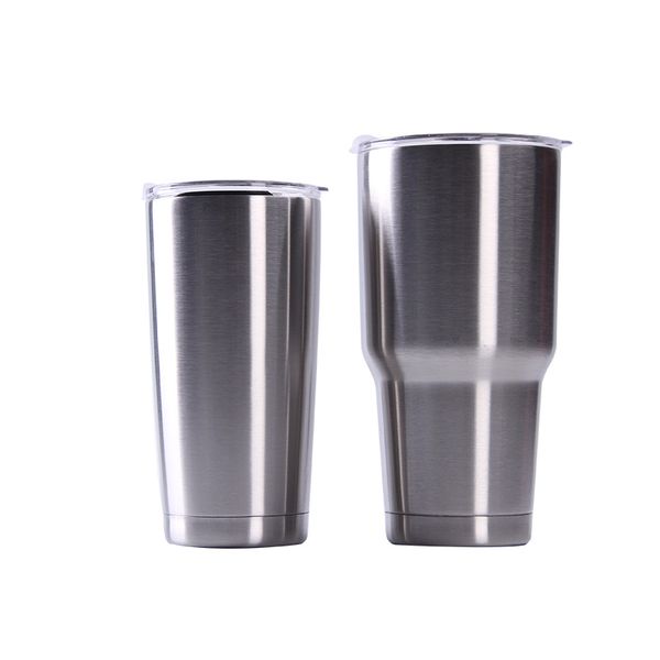 Entrepôt américain 20oz 30oz en acier inoxydable Tasse de voyage à double mur à double paroi avec un couvercle de fuite de bricolage