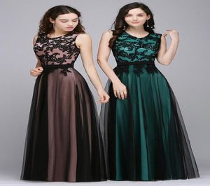 US Warehouse Elegant Black Lace TuLle Prom Dresses 2020 Uniek design Bourgondische avond feestjurken met Sash Boutique gelegenheid D2905686