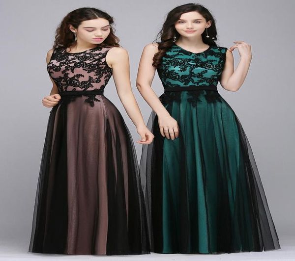 US Warehouse Elegante encaje negro Tulle Prom Vestidos 2020 Diseño único Vestidos de fiesta de la noche Borgoña con sash Boutique ocasión D2905686