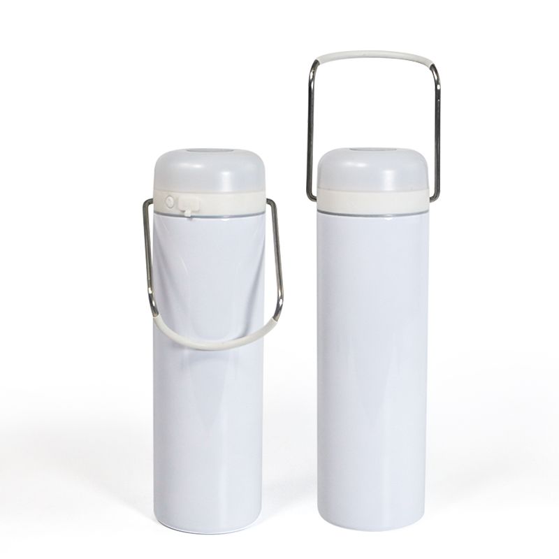 US Entrepôt sublimation gobeurs maigres avec couvercle de la lampe portant la poignée TEM-Display blanc blanc en acier inoxydable en plein air