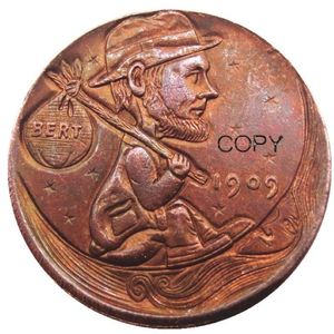 US03 Hobo níquel 1909 Penny frente cráneo esqueleto zombie copia moneda colgante accesorios Coins219g