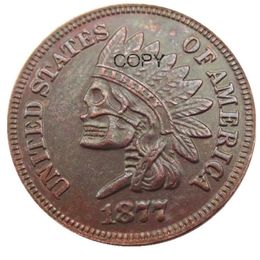 US08 Hobo Nikkel 1877 Indian Cent Penny Facing Skull Skeleton Zombie Copy Coin Hanger Accessoires Coins217V