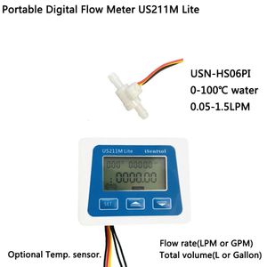 US211m Lite Mettor numérique portable avec USN-HS06PA 6 mm Sensor de flux Barb OD Barb Isentrol Technology 240320