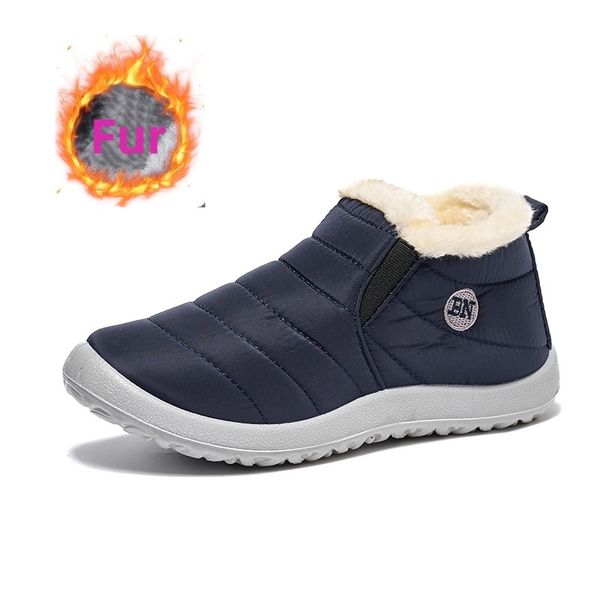 US5-US11 Unisexe Taille hivernale neige des hommes et femmes Chaussures de randonnée pour les hommes extérieurs Chaussures hommes femmes femmes mâles féminines du peluche d'hiver imperméable