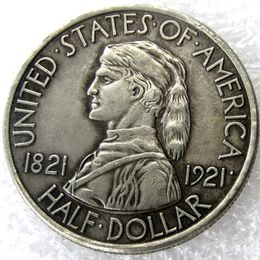 EE. UU. 1921 Missouri conmemorativo medio dólar artesanía chapada en plata copia moneda metal troqueles fabricación precio de fábrica