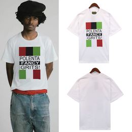 USA 24SS Tshirt Men Lettre de fantaisie Imprimé Tee Femme Skateboard Skate Shirt T-shirt 0410