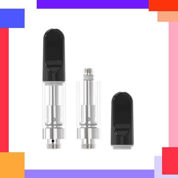 USA A13 Vape Carts Ampoule Pyrex Fat Glass Cartouche jetable 0,5 ml 1,0 ml Atomiseur d'huile de vape 10,5 mm de diamètre 510 Fil épais Cartouche d'huile Vaporisateur d'huile vide Expédition rapide