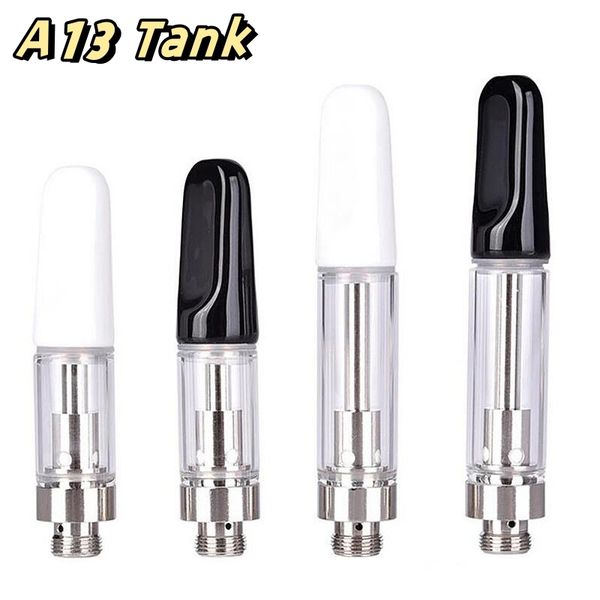 EE. UU. A13 Vape Tank Bulb Pyrex Fat Glass Cartucho desechable 0,5 ml 1,0 ml Vape Atomizador de aceite 10,5 mm de diámetro 510 hilos Cartucho de aceite grueso Suministro del fabricante en Canadá