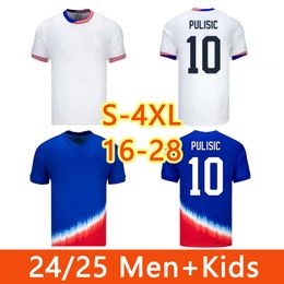 USA America Jerseys 2024/2025 Home and Away Jersey Pulisic McKennie Musah Weah Reyna Robinson Player -versie Men Kids Kits