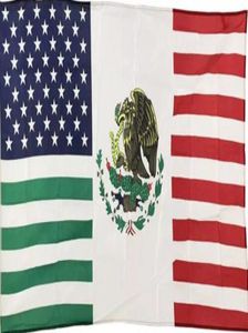 VS Amerika Mexico Vriendschapsvlag 3ft x 5ft Polyester Banner Vliegend 150 90cm Aangepaste vlag buiten4219341