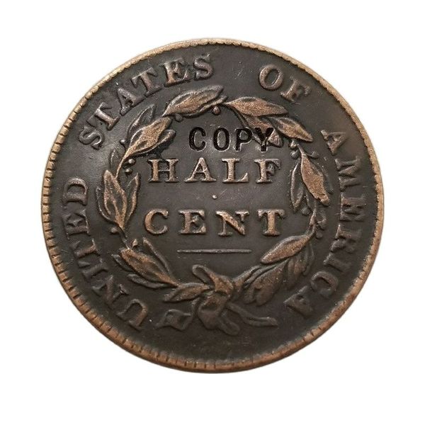 États-Unis n'importe quelle date de 1809-1836 Classic Head Half Cent COPY COINS