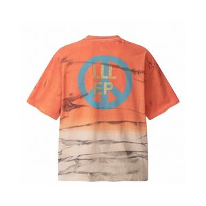 EE. UU. Diseñador Holiday Beach Artist Tie Dye Washed Vintage Tee Skateboard Camiseta Verano Casual Moda Hombres Mujeres Camiseta 24ss 0129