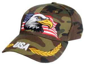 USA Eagle Baseball Cap Army Green The Starspangled Banner Borduurwerkhoed Visor Katoen Baseball Cap5015039