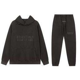 Usa Fashion Fog Streetwear Sweatshirt met capuchon Trainingspak Silicon Letter Hoodies Sets Essent Herenpak Essen Xl
