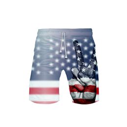 USA Flag American Stars and Stripe Board Shorts Trunk Summer Rapide Dry Beach Swiming Shorts Men Casual Short Pantes Vêtements