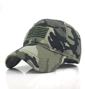 USA Flag Military Cotton 3 Colors Baseball Caps Ajustement pour l'homme Femmes Outdoor Sports Cascater Army Camouflage Hat4480701