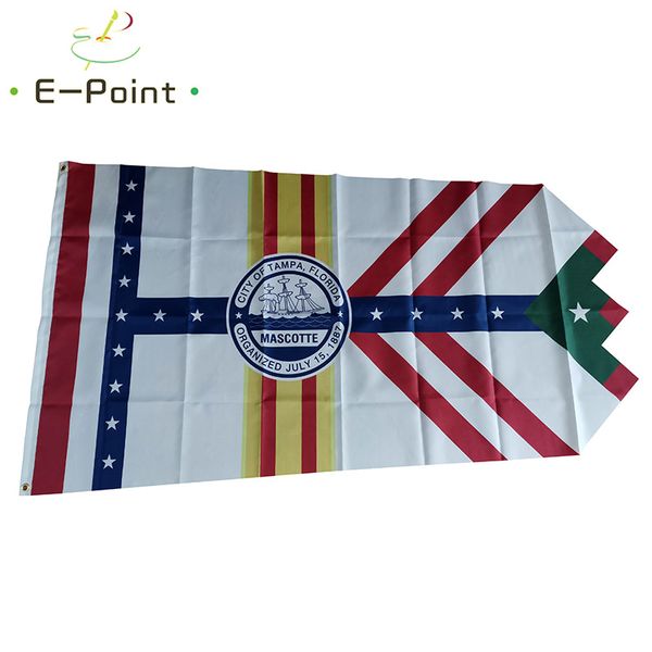 Drapeau des États-Unis de Tampa, Floride 3 * 5ft (90cm * 150cm) Drapeau en polyester Décoration de bannière volant maison drapeau de jardin Cadeaux de fête