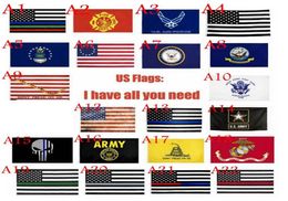 USA Flags US Army Banner Airforce Marine Corp Navy Y Ross Flag ne marche pas sur moi Flags Thin Line Flag ZZA1701189