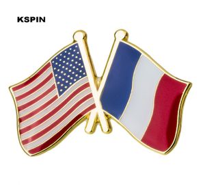 Épinglette de drapeau des états-unis et de la France, Badge de drapeau, épingles à revers, broche XY028828572963