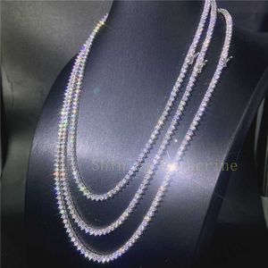 VS Hot Product 925 Silver Tennis Necklace Chain VVS Diamond Jewelry Moissanite Tennis Chain