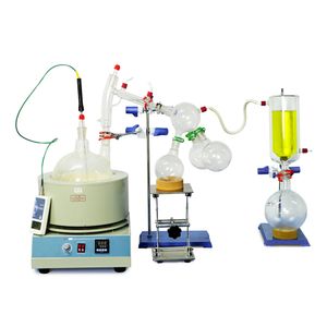 ZOIBKD – Kit de Distillation à court trajet, équipement de laboratoire, 5000mL/5L, 110V/220V, avec thermomètre numérique/manteau chauffant/piège à froid