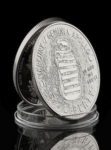 VS Moon Landing Mercury Gemini Apollo E Pluribus Unum Craft In God We Trust Liberty Silver Coin Collectible7853042