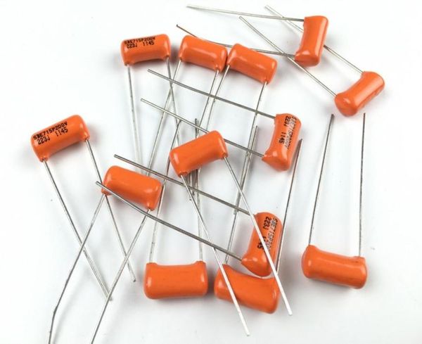 Condensador SBE naranja de EE. UU., tono de bajo de guitarra eléctrica 0010uf 104J 0047uf 473J 0022uf 223 0033uf 333J 0068uf 683 10 piezas 3780193