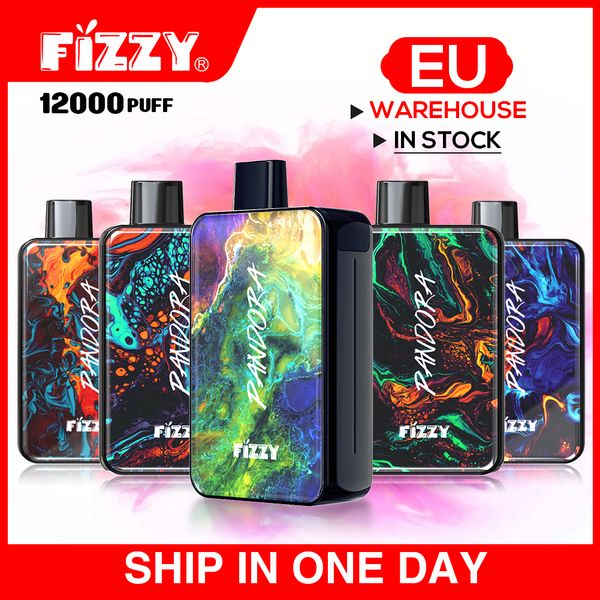 Vapes desechables originales 12000 Puff vaper Cigarrillo electrónico Recargable Precargado e cig con pantalla puffs FIZZY pandora pod Almacén de la UE Envío rápido y gratuito