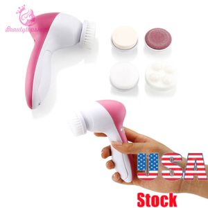 USA Portable Home Facial Massager Cleaner Visage Soins de la peau Épurateur électrique SPA Brosse de nettoyage Brosse de massage électrique Tête de remplacement