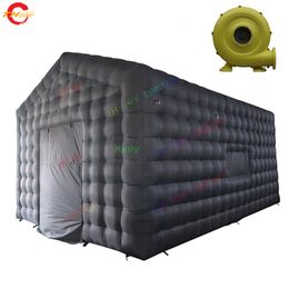 EE. UU. Promoción de actividades al aire libre 5x4m/6x4m Tienda de campaña nocturna Inflable Commercial Black Disco Cube Tent Ven con soplador