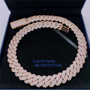 USA Sale Jewelry Pass Diamond Tester VVS Moissanite Iced Out Cuban Link Chain Necklace Gra Moissanite Chain