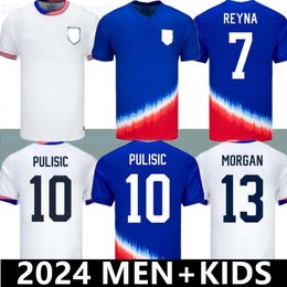 USA Soccer Jerseys 2024 Copa America Hommes Femme Enfants Kit 24 25 Chemises de football à domicile Hommes Version Joueur PULISIC SMITH MORGAN BALOGUN MUSAH McKENNIE ADAMS