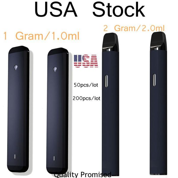 EE. UU. Stock 1,0 ml 2,0 ml Vape desechable Pluma 280 mah 350 mah Batería recargable Cartucho de vaporizador vacío Aceite espeso D8 D9 D10 Sin dispositivo de obstrucción Vaping Factory