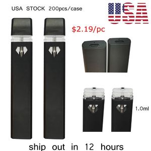 USA stock 1,0 ml stylo vide 280 mah batterie rechargeable kits de stater d'huile épaisse 200 pièces / caisse livraison locale en 2 à 5 jours personnaliser disponible D7